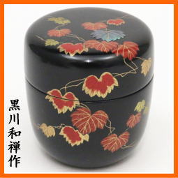 茶器 茶道具 なつめ お薄器 中棗 蔦蒔絵 青貝入 黒川和禅作 – 今屋静香園