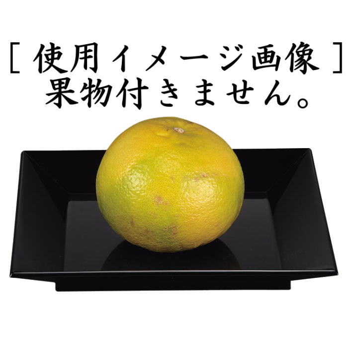 【茶器/茶道具 菓子器】 干菓子器 黒 真塗り 四方盆 大 中村湖彩作 (飾り盆・拝見盆にも使えます。)