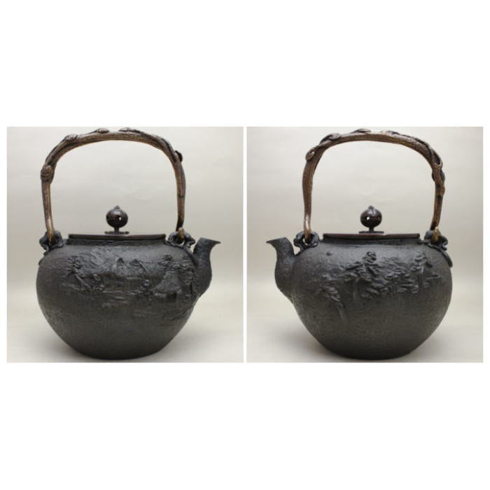 【茶器/茶道具 鉄瓶】 大 葛屋地紋 金森吉左作 1440~1620ml