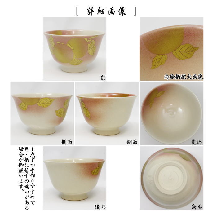 【茶器/茶道具 抹茶茶碗】 金彩 柿 通次阿山作