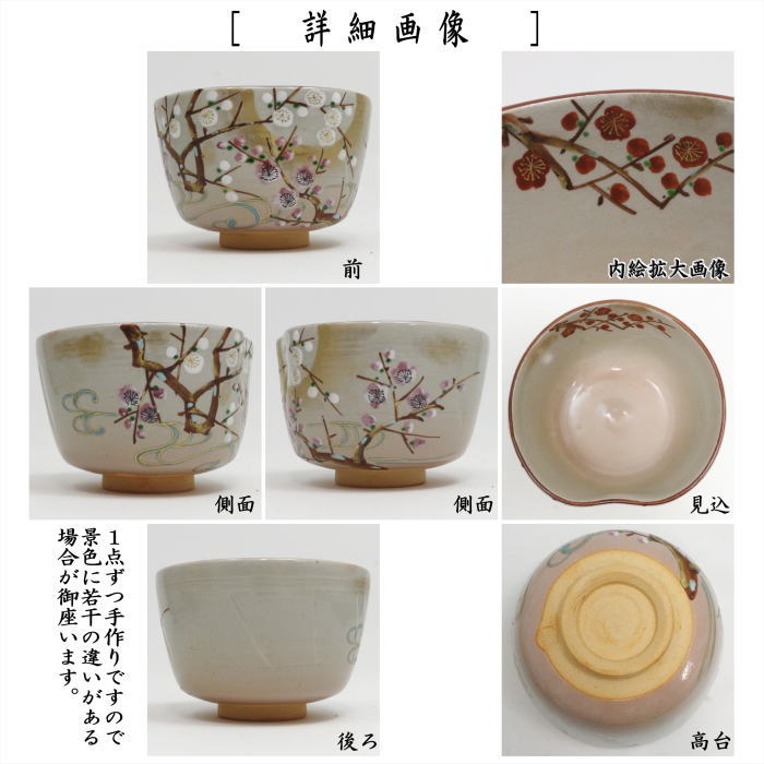 【茶器/茶道具 抹茶茶碗】 乾山写し 古都の梅苑 森下秋彩作