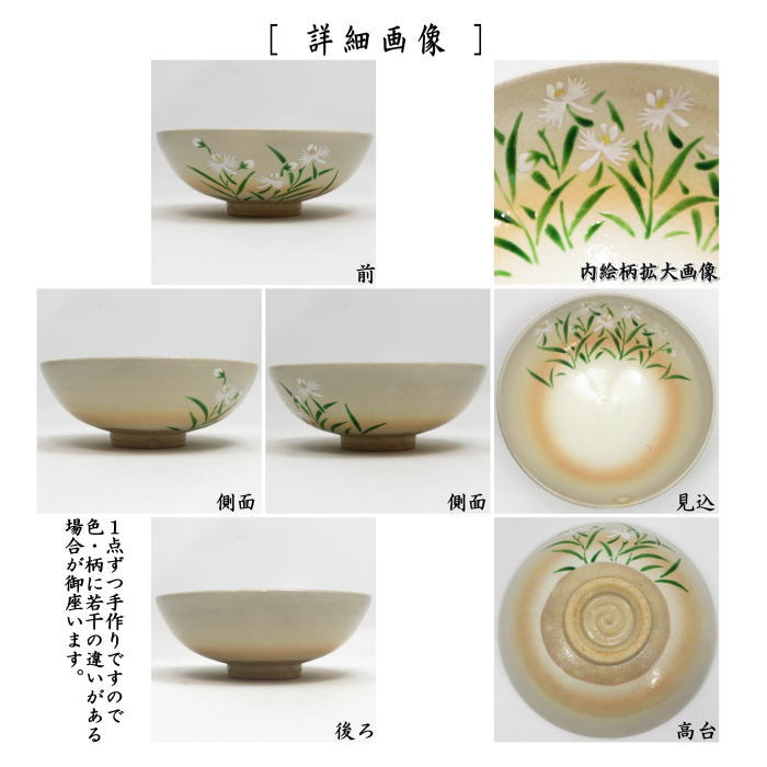 【茶器/茶道具 抹茶茶碗】 平茶碗 御本手 鷺草(さぎ草) 小倉寅介作