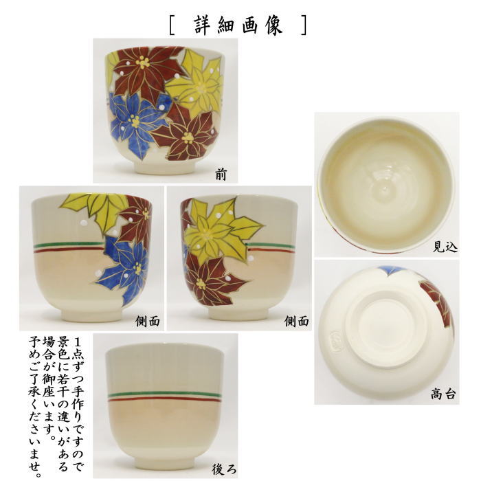 【茶器/茶道具 抹茶茶碗】 筒茶碗 御本手 ポインセチア 水出宋絢作