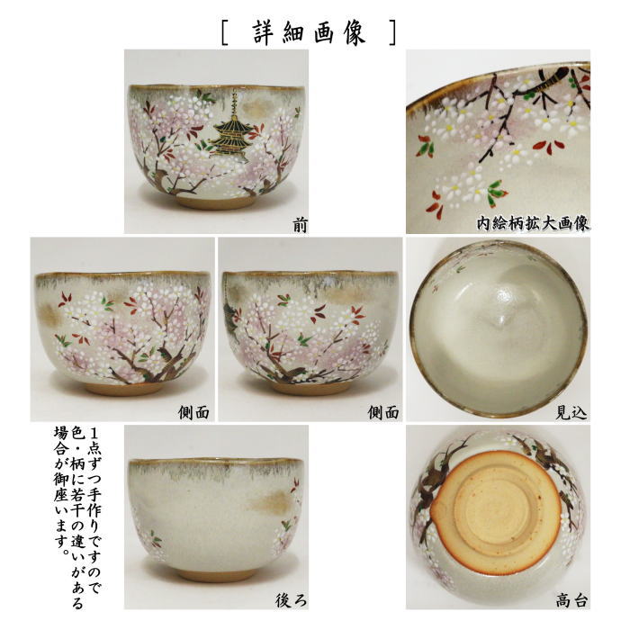 【茶器/茶道具 抹茶茶碗】 乾山写し 御室桜 森下秋彩作