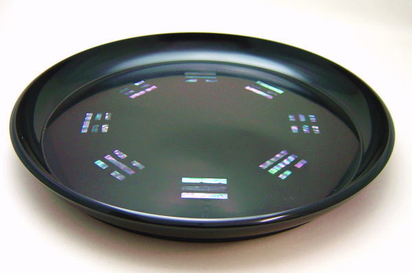 【茶器/茶道具 点前盆】 八卦盆 木製 重さ:約625g