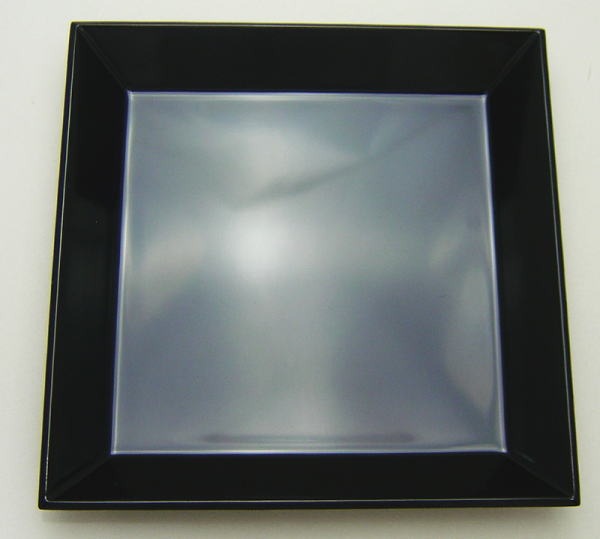 【茶器/茶道具 拝見盆 小四方盆】 黒真塗 四方盆 小