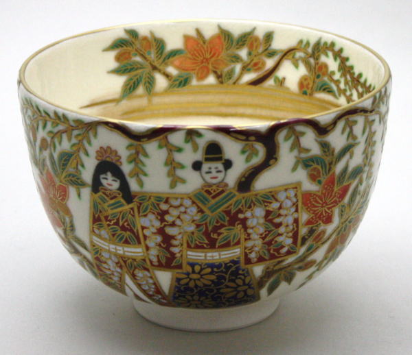 【茶器/茶道具 抹茶茶碗 雛祭り/桃節句】 立雛 清閑寺窯(杉田祥平作)