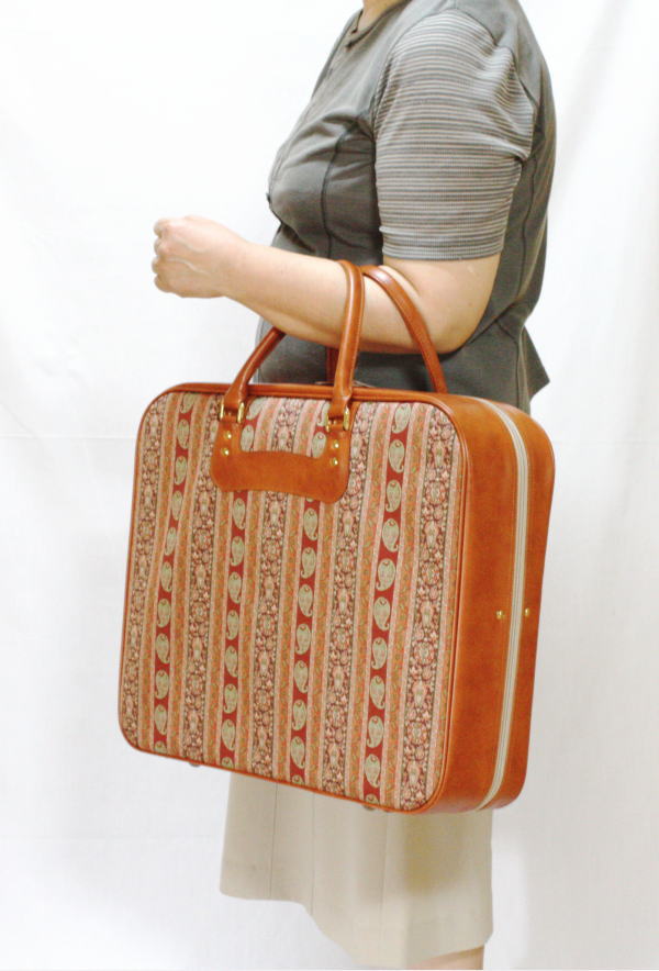 【日用品/雑貨 バッグ 着物かばん】 着物バック 名物裂使用(縞ペルシャ文風通) 荒磯(あらいそ)製:日本製