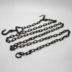 【茶器/茶道具 釣釜道具(吊釜道具)】 釣釜鎖 7.5尺(227.5cm) 定番 錆色 太い鎖 荷重約1kgまで