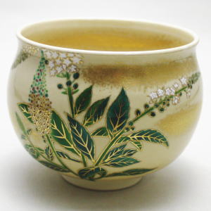 茶器/茶道具 抹茶茶碗】 虎の尾 塩笥型（しおげがた） 大石督幸作（桃