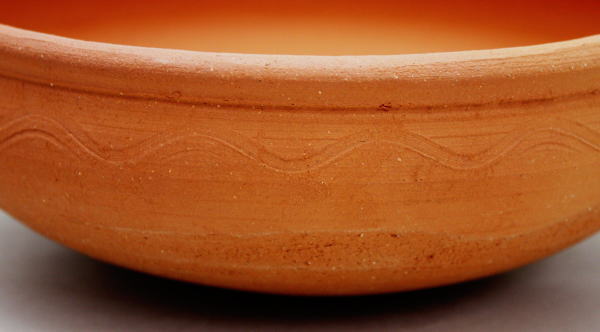 【茶器/茶道具 炭道具】大 灰器 炉用 素焼き