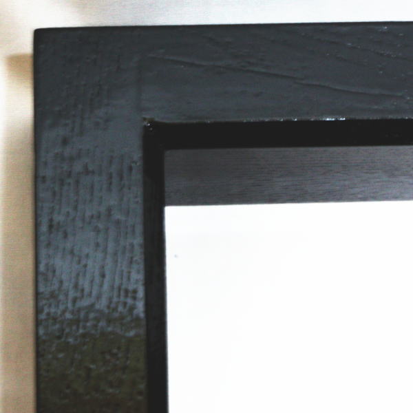 【茶器/茶道具 炉縁】 掻合塗り 黒 天然漆塗り (柿合わせ・柿合せ・柿合・掻き合せ・掻き合わせ・掻合わせ・掻合せ)