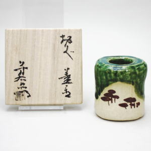 茶器/茶道具 蓋置】 織部焼き つくね 松林 加藤芳右衛門作（大萱八坂窯） – 今屋静香園