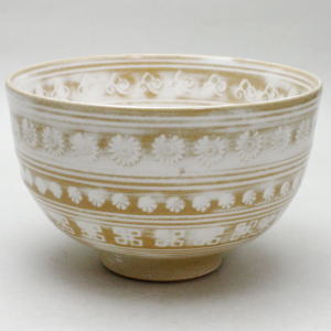 【茶器/茶道具 抹茶茶碗】 三島茶碗 浅見五郎助作(祥瑞窯)