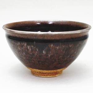 【茶器/茶道具 抹茶茶碗】 瀬戸天目茶碗 本銀覆輪付 加藤光右衛門作(山十窯)