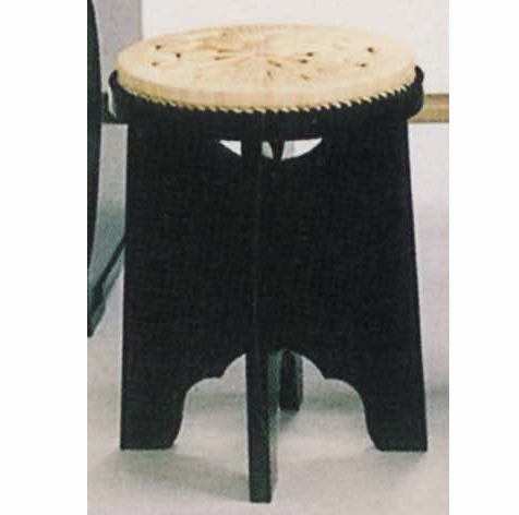 【茶器/茶道具 立礼用品 円椅子/座椅子】 立礼用椅子(縁止有り) 円座付 止金具付 一客から 表千家 (点茶盤用・立礼棚用・立礼卓用)