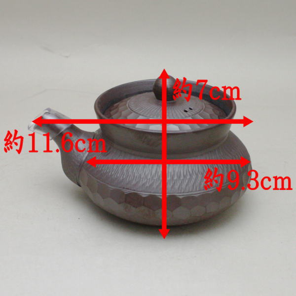 【煎茶器 急須/宝品】 手作り 宝瓶(ほうひん)又は鍔付宝瓶(ほうひん) 万古焼き(萬古焼き) 日本製 ダイヤカット(200ml 11号) 伊呂久陶園