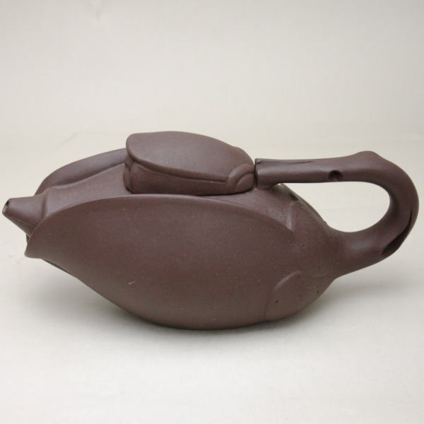 【煎茶道具 急須】 後手急須 茄子 孟臣写し