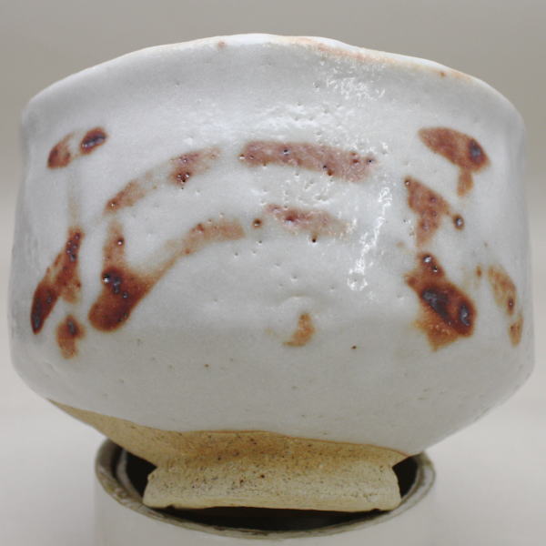 【茶器/茶道具 抹茶茶碗】 志野焼き 銘「住吉」 田中源彦作(菊泉窯)