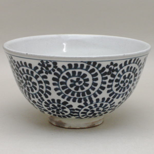 別注品【茶器/茶道具 抹茶茶碗】 数茶碗 唐津焼き 粉引 たこ唐草(蛸から草/タコ唐草) 武村利左衛門作