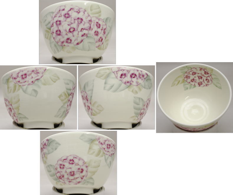 【茶器/茶道具 抹茶茶碗】 湖南焼き 紫陽花 山田青月作