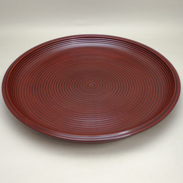 【茶器/茶道具 お盆点前用/盆手前用】 乱盆(乱れ盆) 上 溜塗木製 本漆 一尺一六寸 表千家 (定番)