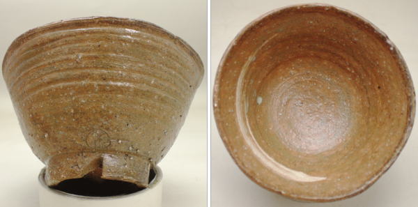 【茶器/茶道具 抹茶茶碗】 井戸茶碗 出雲焼き 刷毛目 伊羅保(イラホ) 長岡空郷作(楽山窯)