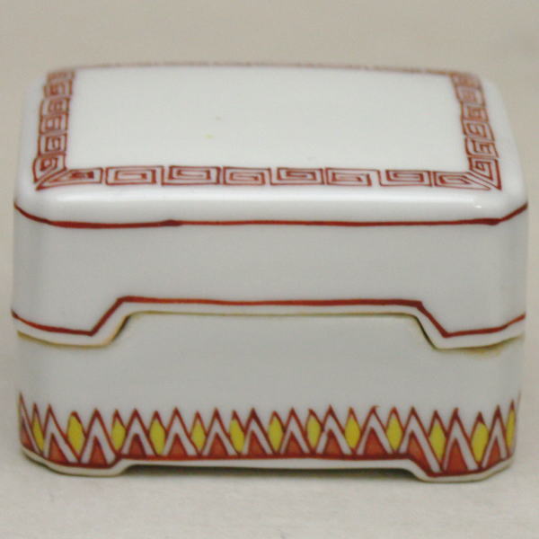 【煎茶道具】 巾合 京焼き 赤絵 雷門 井上春峰作(平安春峰作)