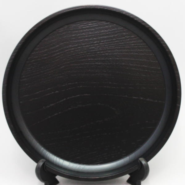 【茶器/茶道具】 大円盆 掻合 木製 約直径30cm 裏千家用 (柿合わせ・柿合せ・柿合・掻き合せ・掻き合わせ・掻合わせ・掻合せ)