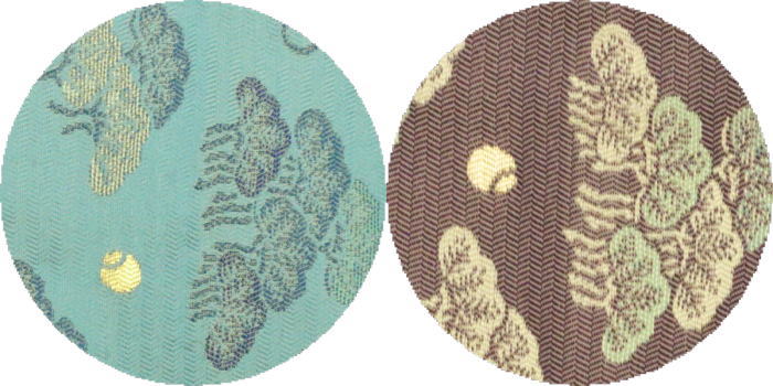 【茶器/茶道具 出帛紗】 唐物帛紗 紹巴織り 正絹 翠松紹巴 而妙斎好し 土田友湖作(千家十職 袋師)2色より選択 (出服紗・出袱紗・出ふくさ)