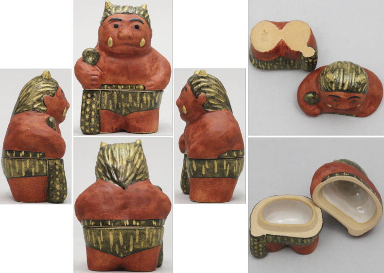 【茶器/茶道具 香合 節分】 赤鬼 中村良二作