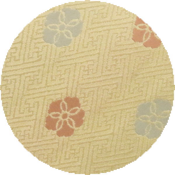 【茶器/茶道具 数奇屋袋(数寄屋袋)】 正絹 紗綾形花文緞子 爪:木製 土田友湖作(千家十職 袋師)