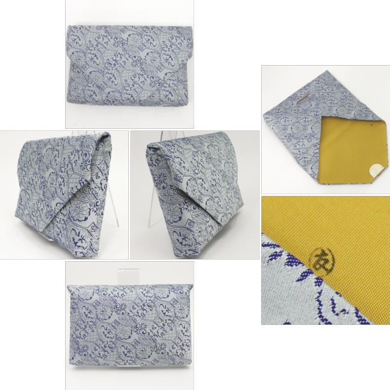 【茶器/茶道具 数奇屋袋(数寄屋袋)】 蜀江文緞子 土田友湖作(千家十職 袋師)