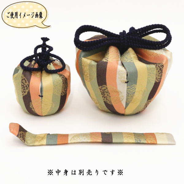 【茶器/茶道具 茶箱道具 仕服(仕覆)】 三つ組仕服 正絹 和久田丸紋