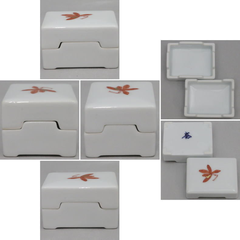 【煎茶道具 巾合】 有田焼き 万歴赤絵 仙月作又は錦ラン 大拓作