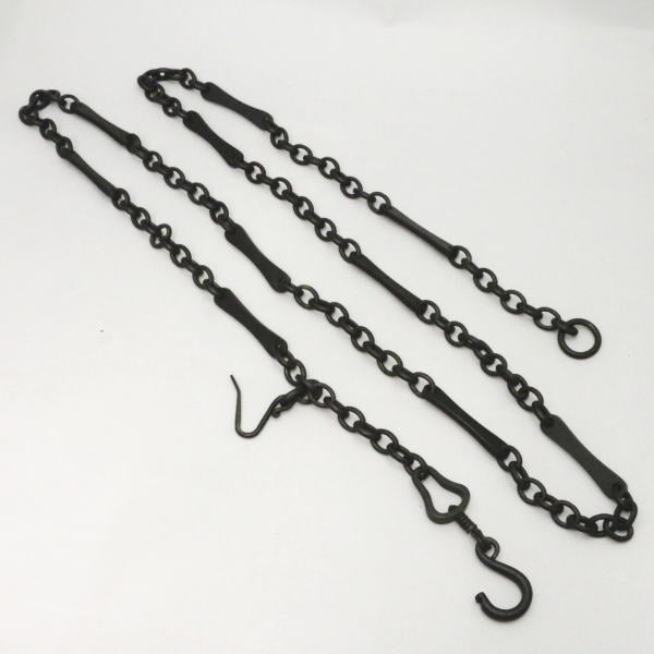 【茶器/茶道具 釣釜道具(吊釜道具)】 釣釜鎖(板釜鎖) 高橋敬典作 約225cm 荷量約10kgまで