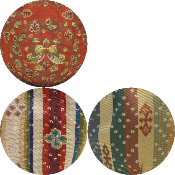 【茶器/茶道具 茶入(お濃茶器)】 茄子茶入 仕服:鴛鴦唐草文錦又は花文暈繝錦(うんげん)又は天平段文 龍村美術織物裂使用 nasu