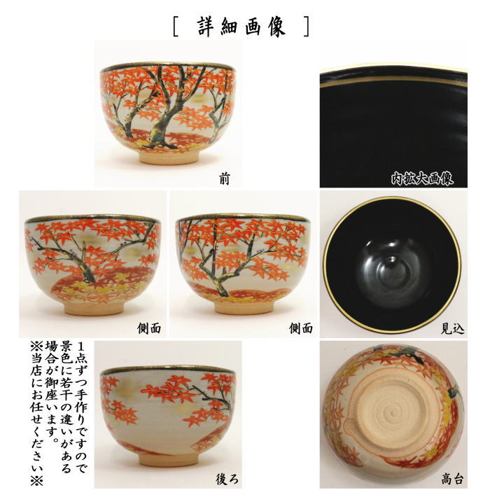 【茶器/茶道具 抹茶茶碗】 乾山 高雄の紅葉 壱休窯
