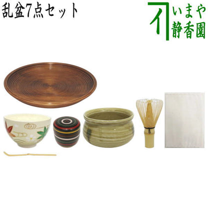 [Tea utensils/tea ceremony set, Obon set/Ton set] Ranbon set (random tray set) Ranbon 7-piece set for Omotesenke