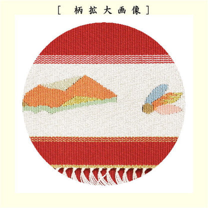 【茶器/茶道具　帛紗ばさみ】　正絹　つづれ　赤色系　宗八作　（服紗ばさみ・袱紗ばさみ・帛紗入れ・服紗入れ・袱紗いれ・懐紙入れ）