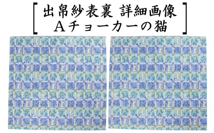 【茶器/茶道具　出帛紗】　チョーカーの猫又は埃及の猫（エジプトの猫）　龍村美術織物裂使用　（出服紗・出袱紗・出ふくさ）