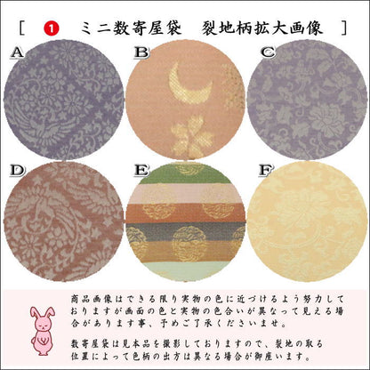 〇【茶器/茶道具セット　茶道初心者用】　5点入門者ミニ数寄屋袋セット　（楊子　ステンレス製）