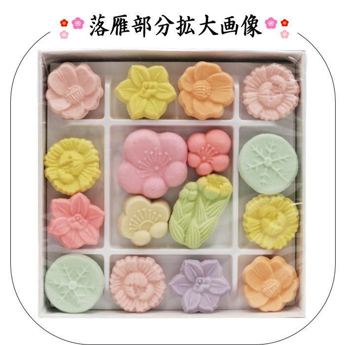 【お菓子　和菓子/干菓子】　落雁（らくがん）　和三盆糖　千代箱　冬咲き　ばいこう堂