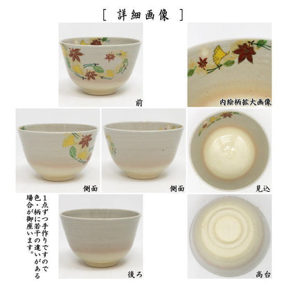 〇【茶器/茶道具　抹茶茶碗】　乾山写し　吹寄　田中喜泉作