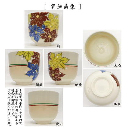 【茶器/茶道具　抹茶茶碗】　筒茶碗　御本手　ポインセチア　水出宋絢作