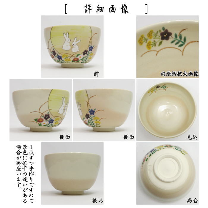 3054 八雲窯造  色絵 暦手 十二支茶碗 抹茶 茶道具 共箱 共布 3054 八雲窯造 色絵 暦手 十二支茶碗 抹茶 茶道具 共箱 共布 3054 八雲