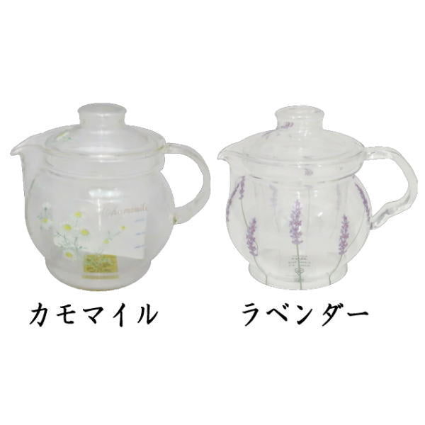 [Teapot GV-2] CELEC Glass Chamiel V Pot, Chamomile or Lavender, Heat-resistant Glass, Approx. 460ml