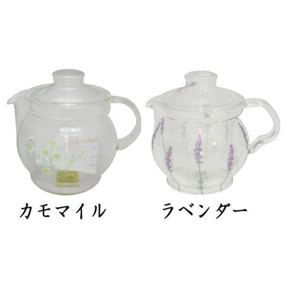 [Teapot GV-2] CELEC Glass Chamiel V Pot, Chamomile or Lavender, Heat-resistant Glass, Approx. 460ml