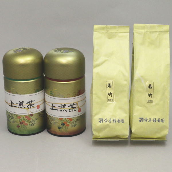 【日本茶進物/緑茶進物　ギフトセット（詰め合わせ　ご贈答）】　香川県産　上煎茶　2缶入　各150g入り　　「缶入り」