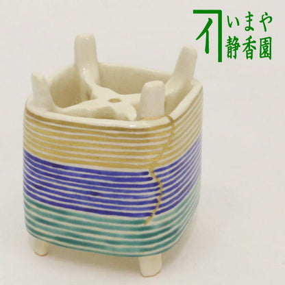 【茶器/茶道具　蓋置　七夕】　糸巻　山川敦司作（泉涌寺窯）